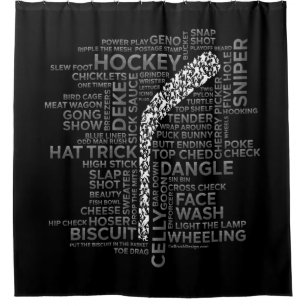 Rideaux De Douche Joueur de hockey et argot