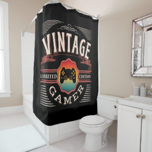 RIDEAUX DE DOUCHE JOUEUR RÉTRO ÉDITION LIMITÉE