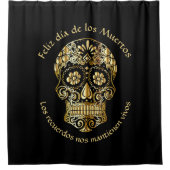 Rideaux De Douche Jour des morts - Personnaliser Ajouter nom et mess (Devant)