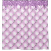 Rideaux De Douche Joyau Purple Élégant Quilé Joli (Devant)