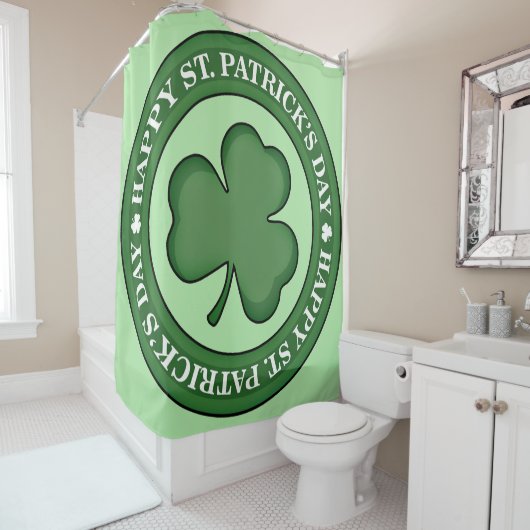 Rideaux De Douche Joyeuse Saint-Patricks Day (En situation)