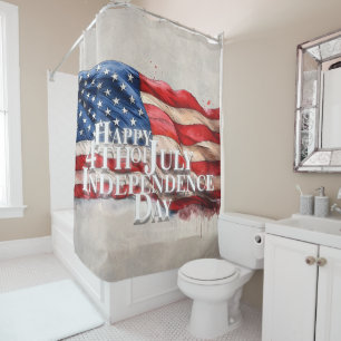 Rideaux De Douche Joyeux 4 juillet - Jour de l'Indépendance