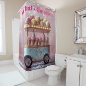 RIDEAUX DE DOUCHE JOYEUX ANNIVERSAIRE SCOOP (En situation)