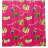 Rideaux De Douche Joyeux Cadeaux de Noël (Devant)