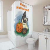 Rideaux De Douche Joyeux Carlin Halloween (En situation)