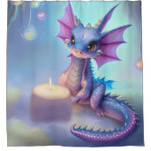 Rideaux De Douche Joyeux Dragon Bébé Anniversaire (Devant)