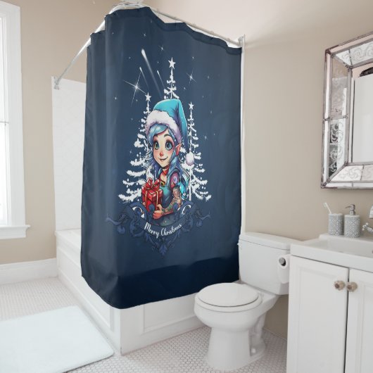Rideaux De Douche Joyeux elfe (En situation)