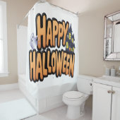 Rideaux De Douche Joyeux Halloween (En situation)