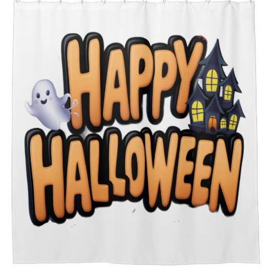 Rideaux De Douche Joyeux Halloween (Devant)
