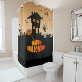 Rideaux De Douche Joyeux Halloween Chihuahuas (En situation)