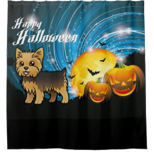 Rideaux De Douche Joyeux Halloween Yorkie
