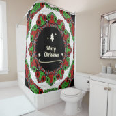 Rideaux De Douche Joyeux modèles de mandala de Noël (En situation)