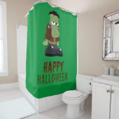 Rideaux De Douche Joyeux monstre d'Halloween (En situation)