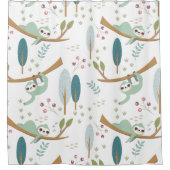 Rideaux De Douche Joyeux Motif d'illustrations de fentes (Devant)