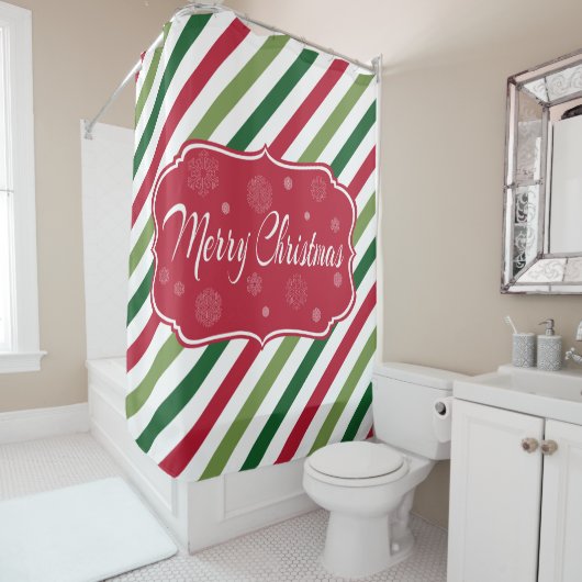 Rideaux De Douche Joyeux Noël (En situation)