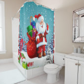 Rideaux De Douche Joyeux Noël (En situation)