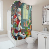 Rideaux De Douche Joyeux Noël  (En situation)