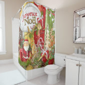 Rideaux De Douche Joyeux Noel ( French Joyeux Noël ) (En situation)