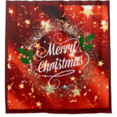 Rideaux De Douche Joyeux Noël pétillant et brillant (Devant)