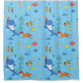 Rideaux De Douche Joyeux Noël Shark (Devant)