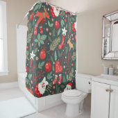Rideaux De Douche Joyeux Noël Whimsy (En situation)