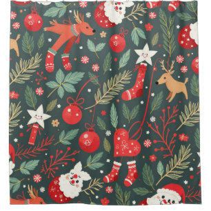 Rideaux De Douche Joyeux Noël Whimsy