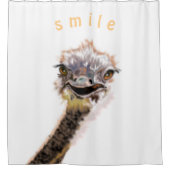 Rideaux De Douche Joyeux Ostrich Funny Douche Conserver Votre Texte (Devant)