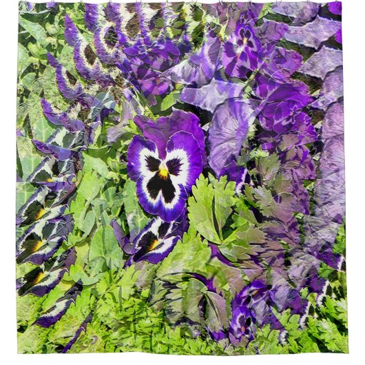 Rideaux De Douche Joyeux Pansies... (Devant)