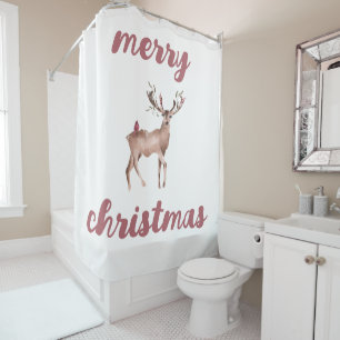 Rideaux De Douche Joyeux rennes de Noël