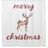 Rideaux De Douche Joyeux rennes de Noël (Devant)