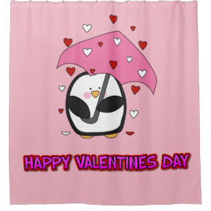 Rideaux De Douche Joyeux Valentines Jour Pleins Coeurs