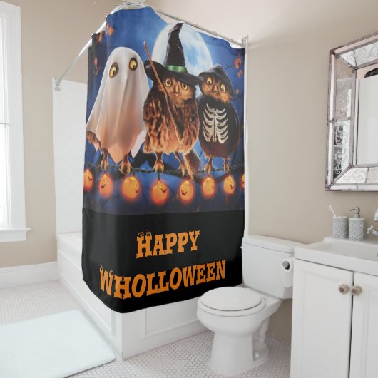 Rideaux De Douche Joyeux Wholloween (En situation)