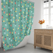 Rideaux De Douche Jumelage des lumières Noël Motif de vacances