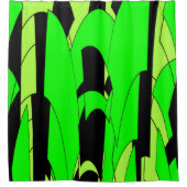 Rideaux De Douche Jungle abstrait citron vert citron (Devant)