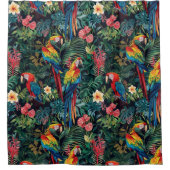 Rideaux De Douche Jungle de perroquets (Devant)