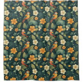 Rideaux De Douche Jungle de perroquets exotiques (Devant)