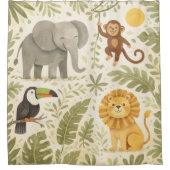 Rideaux De Douche Jungle Friends (Devant)