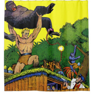 Rideaux De Douche Jungle Gorilla's Lair Vintage Comics Douche Curt