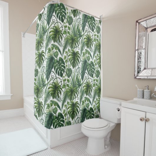 Rideaux De Douche Jungle Tropical (En situation)
