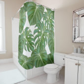 Rideaux De Douche Jungle tropicale Eléphant Ear Leaf Beach Boho (En situation)