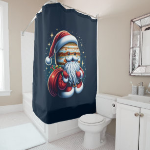 Rideaux De Douche Jupiter Jolly Old St. Nick Père Noël Astrologie