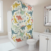 Rideaux De Douche Jurassic Joy : Jouer Motif Dinosaure (En situation)