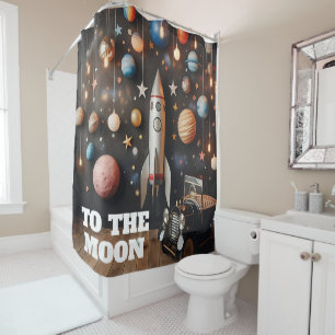 Rideaux De Douche Jusqu'à la Lune