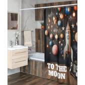 Rideaux De Douche Jusqu'à la Lune