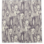 Rideaux De Douche just horses mulberry pearl (Devant)