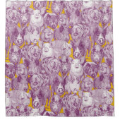 Rideaux De Douche just pigs purple yellow (Devant)