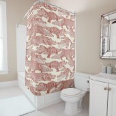 Rideaux De Douche juste alligators paprika (En situation)