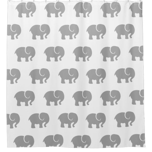 Rideaux De Douche Juste un Motif d'éléphant gris (Devant)