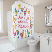 Rideaux De Douche Juste une fille qui aime les pics (En situation)