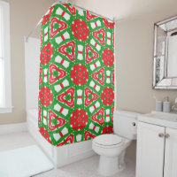 Kaleidoscope rouge, vert et blanc